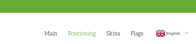 Translation plugin placed on the navigation menu - dropdown layout