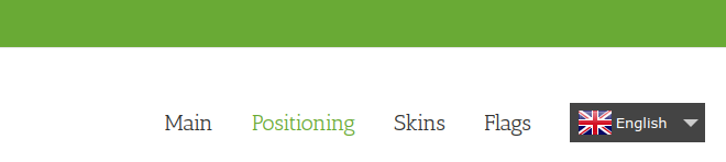 Translation plugin placed on the navigation menu - dropdown layout